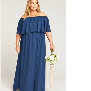 Show me your MuMu Maxi Dress Hacienda Royal Navy Size Large